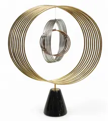 Brass, Bronze And Steel by Curtis Jeré, Sculpture "Rings", sold Nov 2024