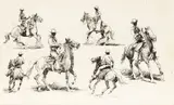 Edward Borein, Untitled, Ink on Paper "Cowboy on Horseback"