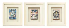 Raphael Abecassis, Decoupage in Color with Foil Embossing, 1989, on Paper
