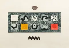 Donald J. Saff, Untitled, Lithograph on Italian Woven Paper, "There Rose a Tree"