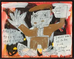 Jack Johnson, Untitled, Oil on Canvas, 2007, "Rev. Ike Traveling God Show"