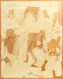 Jonathan Rajewski, Untitled, Mixed Media Collage on Board, 2012, "Study of Effacement"