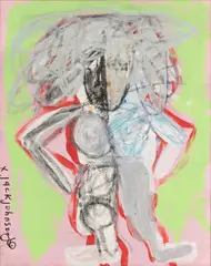 Jack Johnson, Untitled, Oil on Canvas, 1990, "Portrait of a Woman"