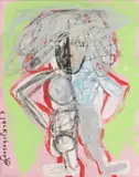 Jack Johnson, Untitled, Oil on Canvas, 1990, "Portrait of a Woman"