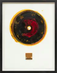 John Cynar, Untitled, Mixed Media on Rag Paper, 2018, "River Ahead I"