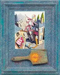 Yves B. Martin, Untitled, Mixed Media on Board, 1990, "Pressures Up"