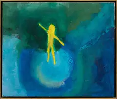 Pamela Kolodsick, Untitled, Oil on Canvas, Ca. 1960s, "Icarus Rising"