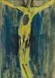 Pamela Kolodsick, Untitled, Oil on Canvas Board, 1963, "Christ"