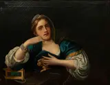 William Hogarth, Untitled, Oil on Canvas Ca. 1880-1910, "Sigismunda Mourning over the Heart of Guiscardo"