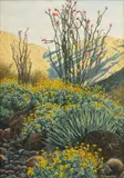 Denis Milhomme, Untitled, Oil Painting "Brittle Brush Gold"