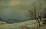 Joseph W. Gies, Untitled, 1908, Oil on Canvas Board Winter Landscape