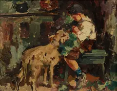 Untitled by Vincenzo Irolli, Oil on Canvas Board, L'erba Alla Pecorella, sold Nov 2024