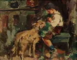 Vincenzo Irolli, Untitled, Oil on Canvas Board, L'erba Alla Pecorella