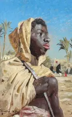 Peder Mønsted, Portrait of a Nubian Guard, 1894, Oil on panel