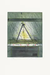 Karl Fred Dahmen, Zahlentriangel, 1976, colour-etching on laid paper; unframed