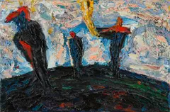 Gunter Damisch, Bei den Sendern, 1984/85, oil on canvas; unframed