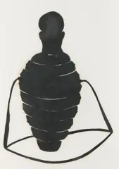 Oliver Dorfer, Zur Mechanik der Formen, 1999, oil on laid paper; framed