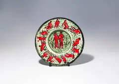 Hildegard Joos, Untitled (bowl), 1995, ceramics made of light shard, colourfully glazed and painted