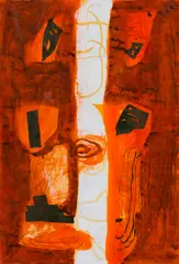 Károly Klimó, Untitled, 2002, mixed media on paper; framed