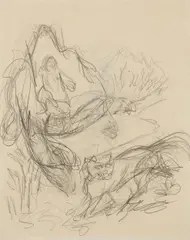 Alfred Kubin, Untitled, c. 1920, pencil on paper; framed