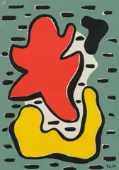 Fernand Léger, Untitled, 1950, coloured screen print on paper; framed