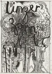 Bernhard Luginbühl, Linzer Zorn III, 1978, lithograph on paper; framed