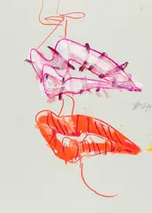 Jürgen Messensee, Untitled, 1999, mixed media on paper; unframed