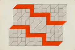 Andrew Molles, Untitled, acrylic on thin cardboard; framed