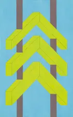 Andrew Molles, Untitled, 1972, acrylic on thin cardboard; framed
