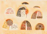 Zoran Mušič, Dalmatische Hügel, c. 1960, colour lithography on laid paper; unframed