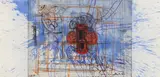 Hermann Nitsch, Untitled, 2006, etching over action painting (Schüttbild) on laid paper; unframed