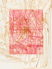 Hermann Nitsch, Untitled, 2012, colour etching on thin cardboard; unframed