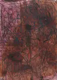 Hermann Nitsch, Untitled, etching over action painting (Schüttbild) on laid paper; unframed