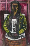 Peter Pálffy, Girl with plaits, 1942, oil on canvas; framed