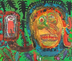 Peter Pongratz, Voodoo, 1999, acrylic on linen; framed