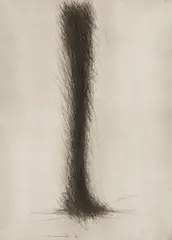 Arnulf Rainer, Damenbein, from the folder "Haute Coiffure, 1961/63, dry point etching on paper; unframed