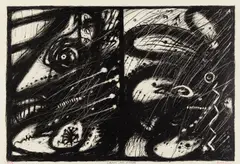 Arnulf Rainer, Gram und Scham, 1967, offset lithography; unframed