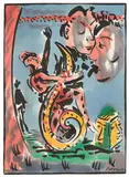 Roman Scheidl, Die vorübergleitende Welt, 1984/1989, mixed media on paper; framed