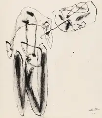 Ernst Skrička, Aus dem Kopf, 1993, mixed media on laid paper; unframed