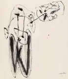 Ernst Skrička, Aus dem Kopf, 1993, mixed media on laid paper; unframed