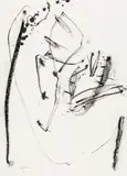 Ernst Skrička, Wie ein Gesicht, 1996, mixed media on laid paper; unframed