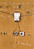Hans Staudacher, 3+3+3=9, 1959, mixed media, collage on jute; framed