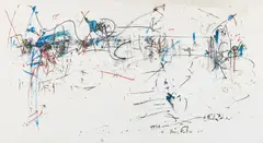 Hans Staudacher, Untitled, 1976, oil on canvas; framed