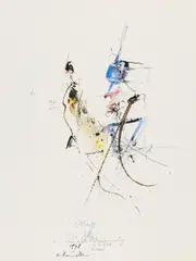 Hans Staudacher, Lyrisches, 1978, mixed media on paper; unframed
