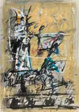Hans Staudacher, Untitled, 1959, mixed media on laid paper; unframed