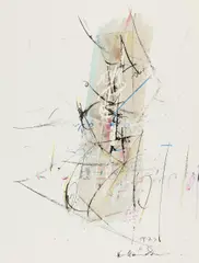 Hans Staudacher, Untitled, 1977, mixed media on paper; unframed