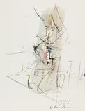 Hans Staudacher, Untitled, 1977, mixed media on paper; unframed