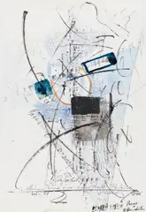 Hans Staudacher, In Freiheit, 1959, mixed media on laid paper; unframed