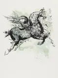 Hans Staudacher, Untitled (Pegasus-Mobil), 1979, colour lithograp on laid paper; unframed