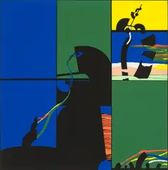Fritz Steinkellner, Untitled, 1970, colour screen print on paper; framed